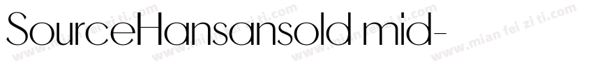 SourceHansansold mid字体转换